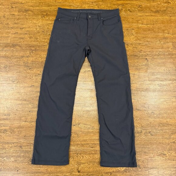 prAna Gray Outdoor‎ Hiking Climbing Performance Slim Fit Chino Pants Men's 36x32 - Picture 1 of 9